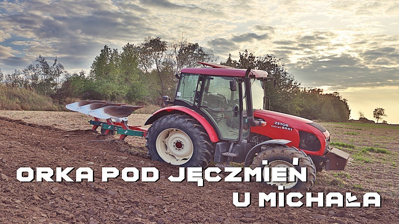 Orka pod siew jęczmienia u Michała . Zetor Proxima 8441 & Kverneland 3 skiby