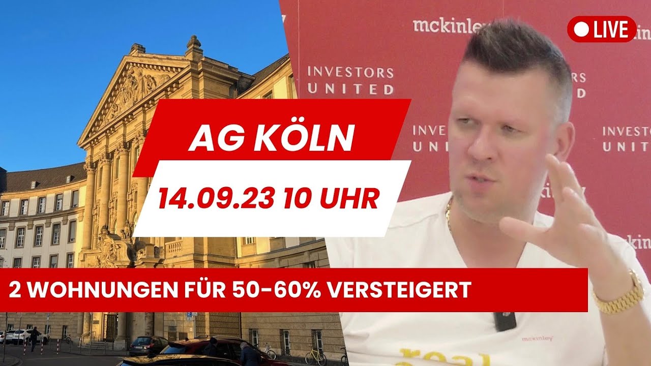 Zwangsversteigerung live vom Amtsgericht Köln am 14.09.2023 um 10:00 Uhr