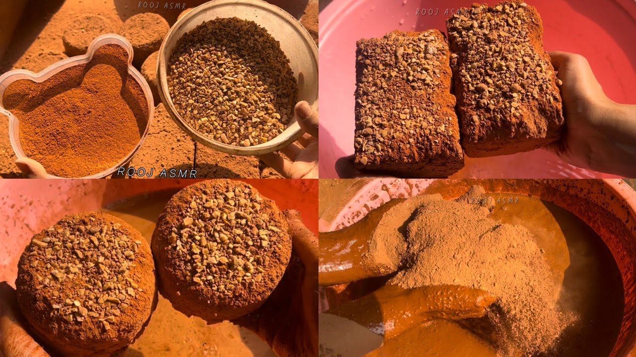 Sunkissed Series✨️☀️(Part-4)Red Dirt + Yellow Concrete🔥Water Crumbles/Dipping💦 Satisfying Pasteplay🤤