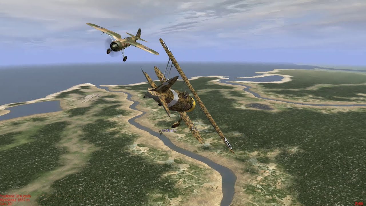 IL-2 1946: Clash of Greeks and Romans Fiat CR.42 versus PZL P-24