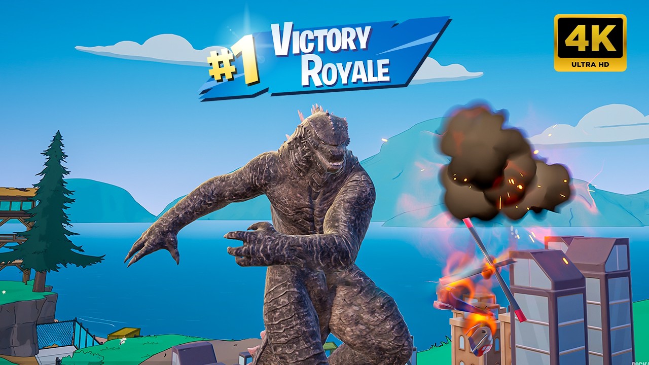 Godzilla Solo WIN &ndash; Fortnite Zero Build Victory Royale (4K No Commentary)