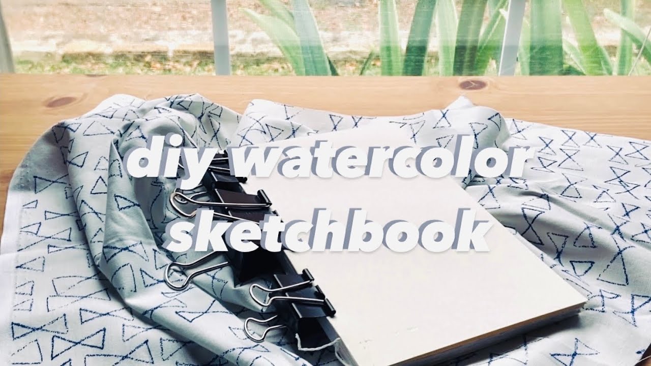 🧶 diy watercolor sketchbook ✨ | handmade cotton sketchbook