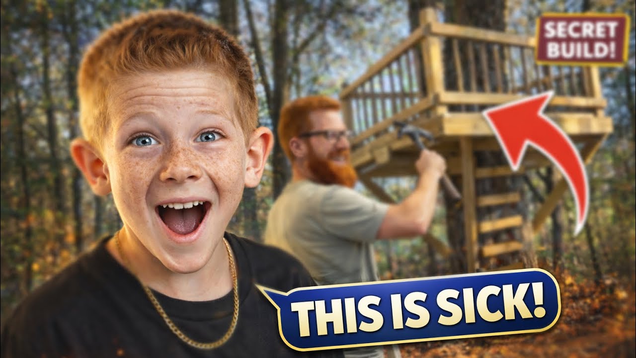 SECRET TREEHOUSE BUILD! (Crue had no idea)