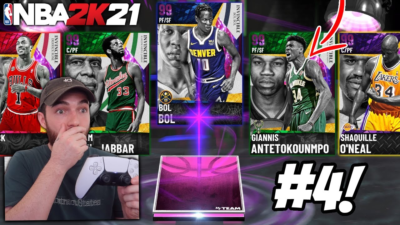*INSANE* Splash Zone Pack Opening | 5 NEW Invincible Dark Matters - Invincible Bol Bol! (NBA 2K21)