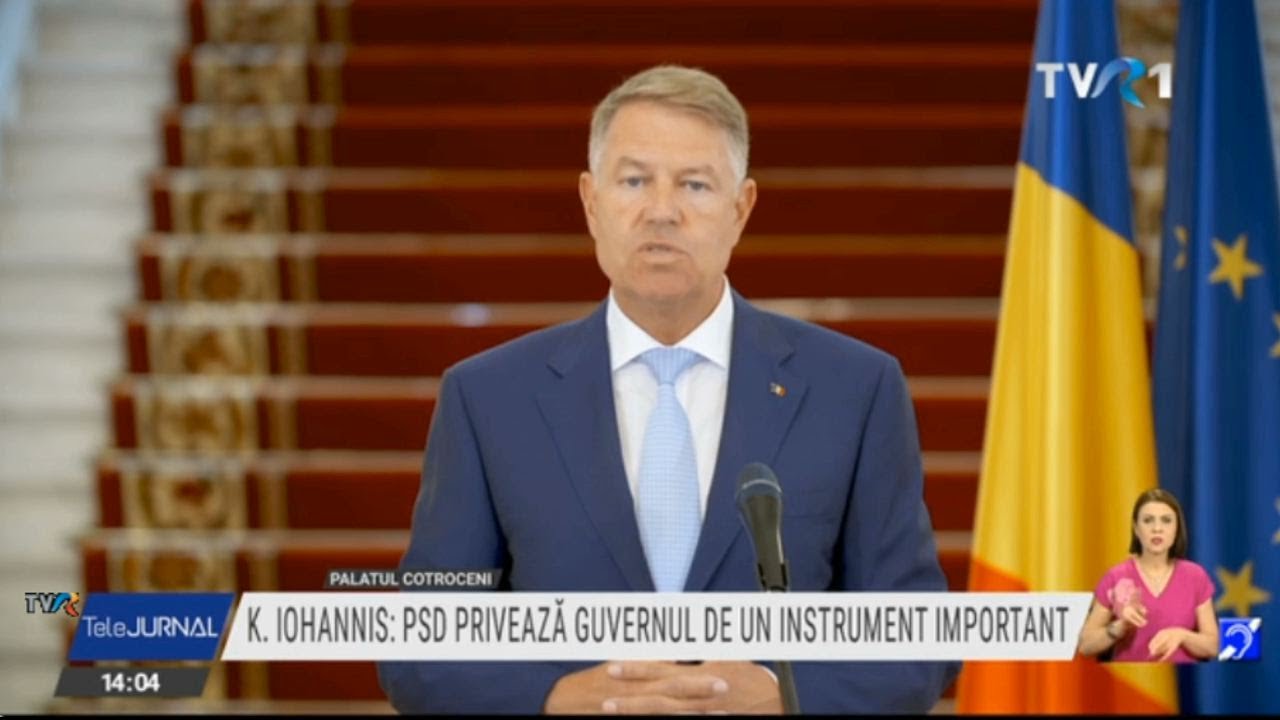 Declaraţii Klaus Iohannis: Nu este momentul pentru jocuri politice