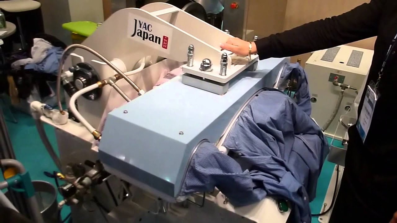 YAC automatic shirt press ironing machine, shirt laundry factory