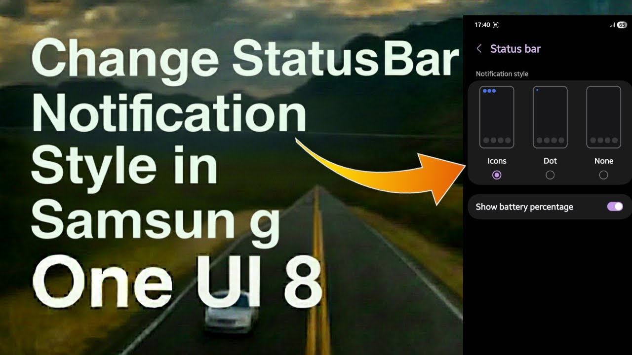 How to Change Status Bar Notification Style in Samsung One UI 8