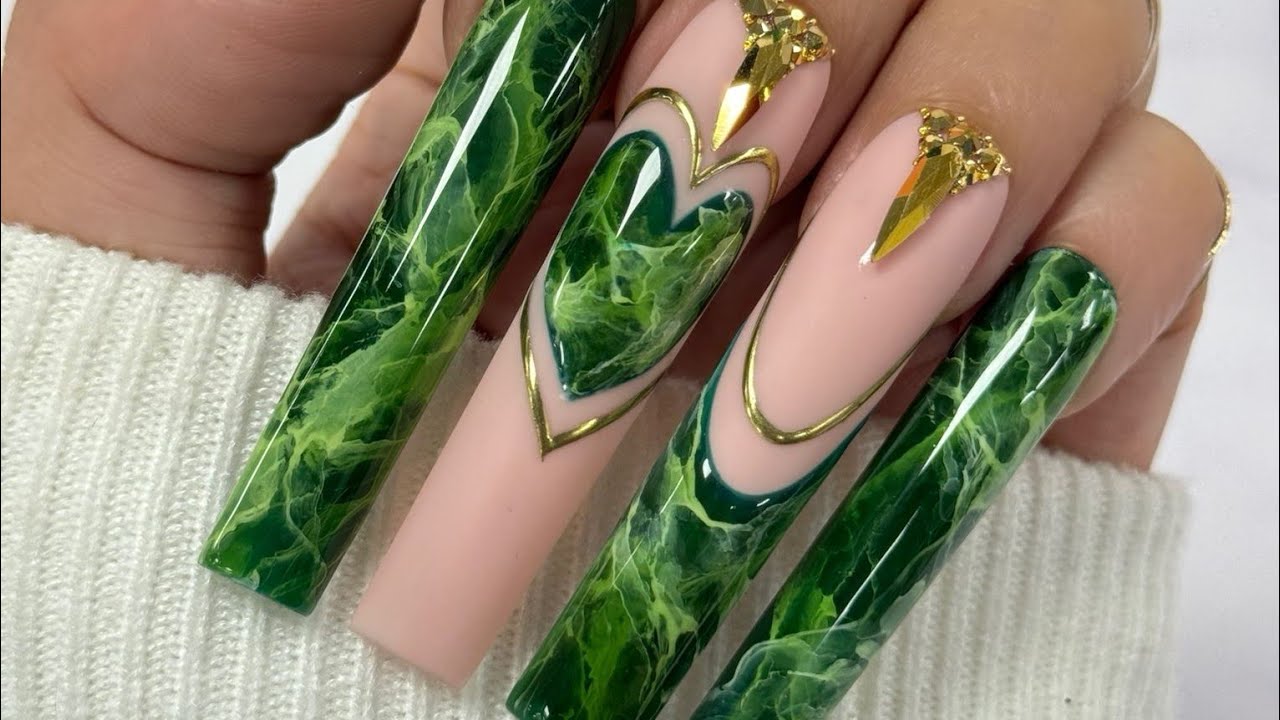 𝓙𝒶𝒹𝑒 𝓜𝒶𝓇𝒷𝓁𝑒 Nail art tutorial