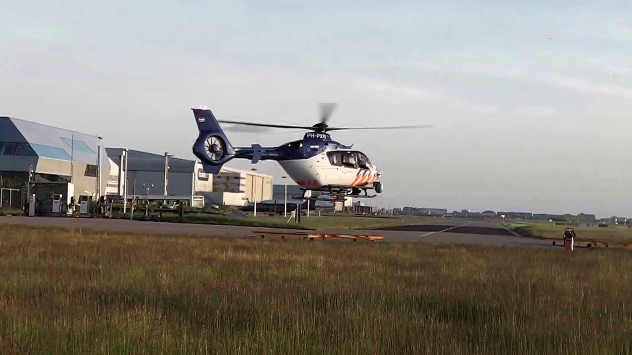 Dutch policehelicopter (PH-PXB) POLICE02 departing from Schiphol Video: KjH4mobile