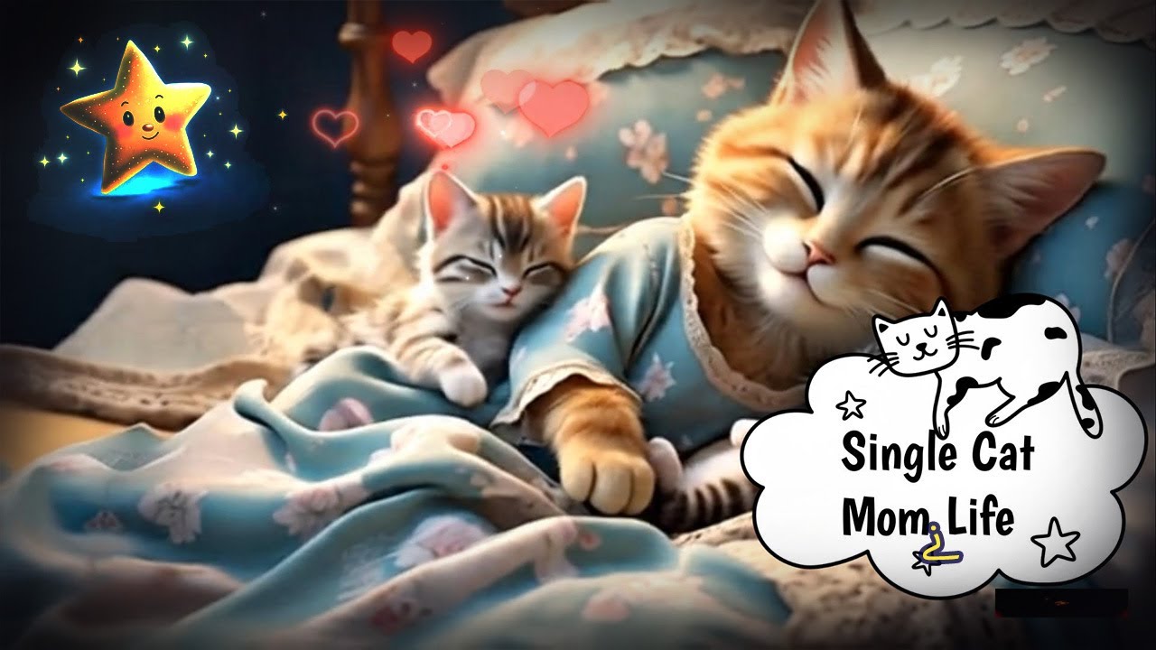Single Cat Mom Life &ndash; Taking Care of Her Kittens Alone 🐱❤️