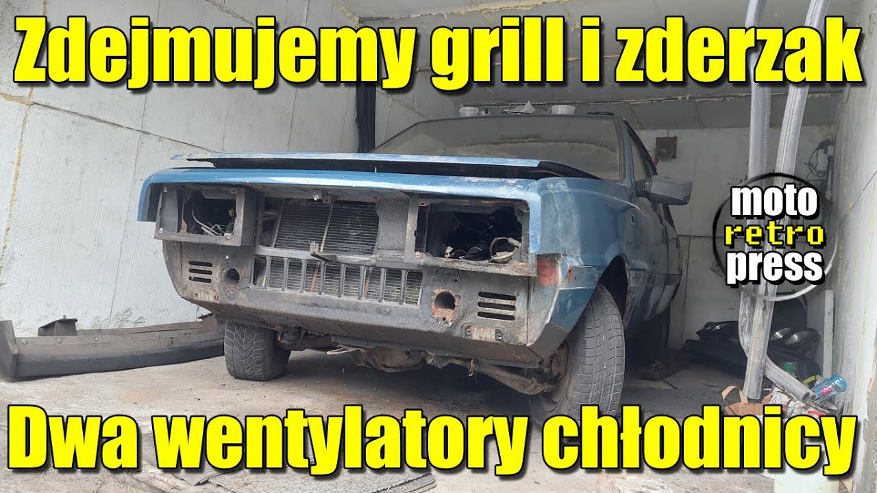 Drugi wentylator do chłodnicy i ściągamy zderzak oraz grill - Polonez przejściówka