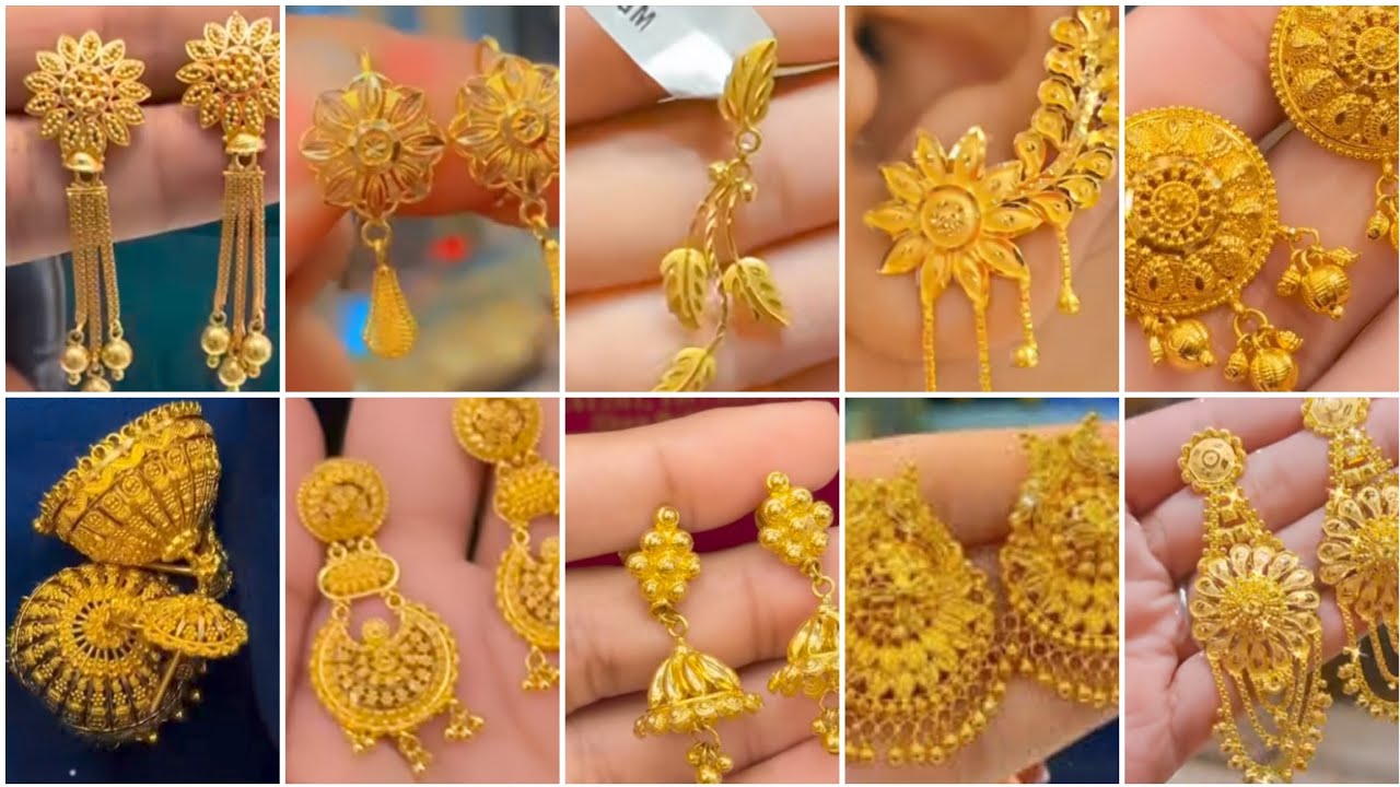 Trending lightweight 22k Gold earrings 2026