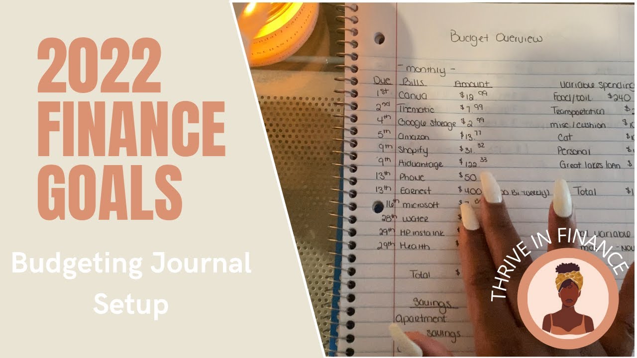 2022 Finance Goals & New Budgeting Journal Setup | Thrive In Finance