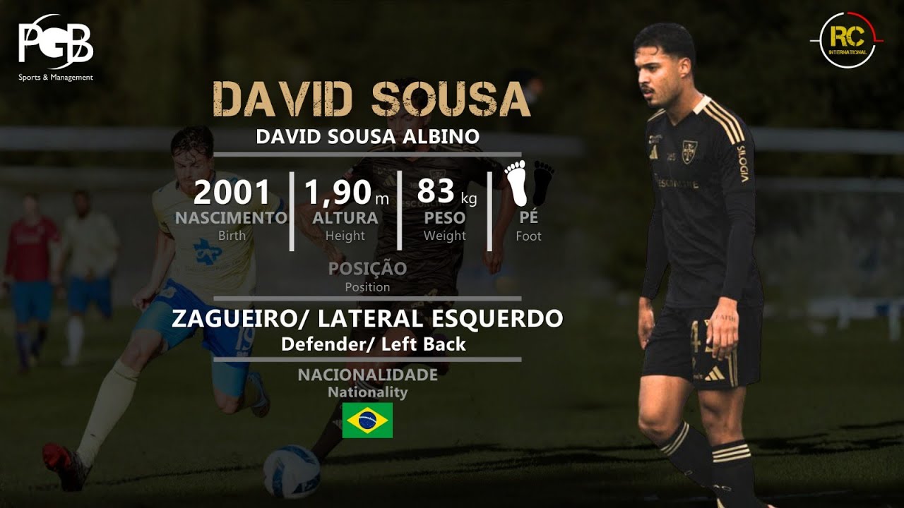 David Sousa - Zagueiro / Lateral Esquerdo (Defender / Left Back) - 2026