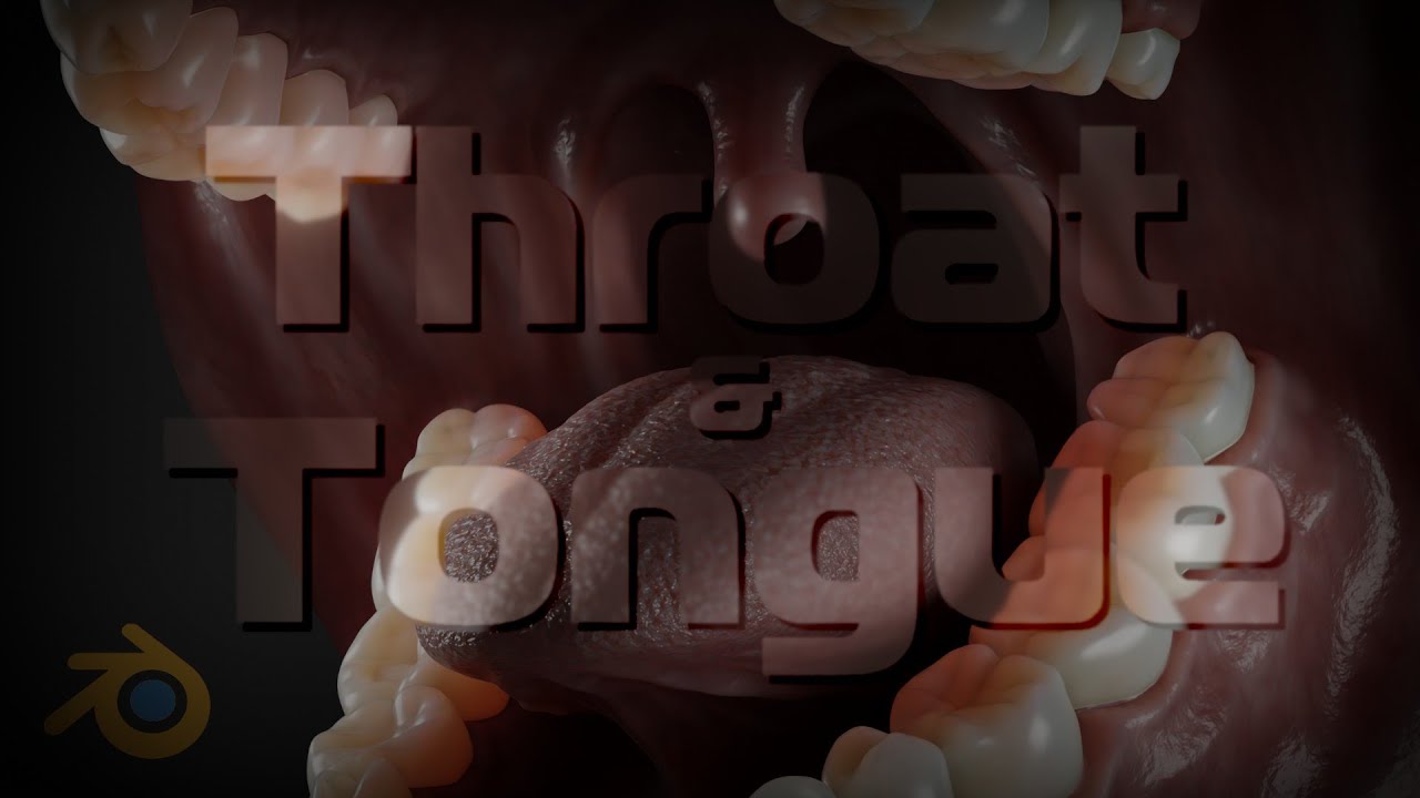 [Mouth modelling in blender] 4.Sculpting Throat and Tongue