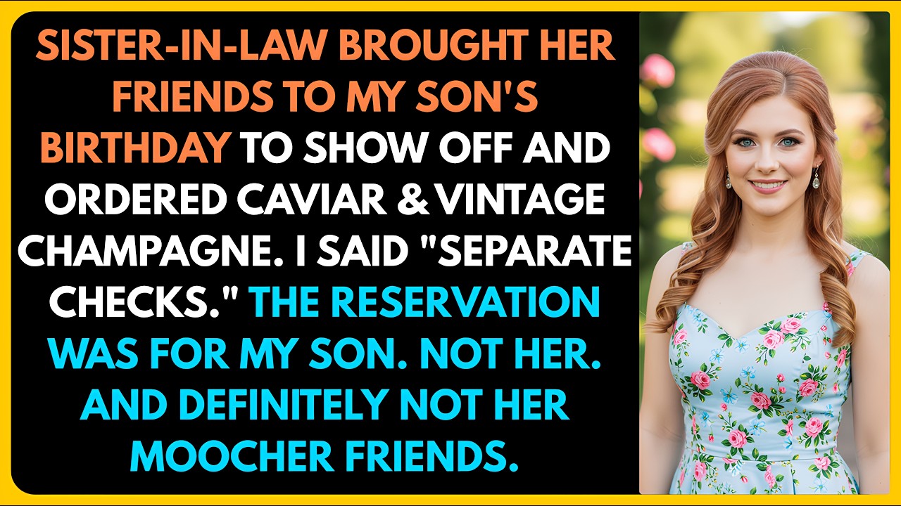 My Sister-In-Law Crashed My Son's VIP Dinner To Order Caviar & Champagne. I Said 