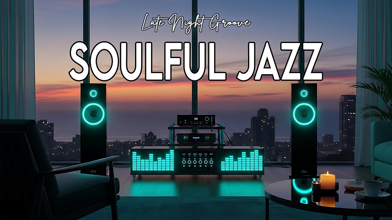Smooth Jazz–Soulful R&B 🌙 Chill Beats Mix with Neon Speakers & Ocean Views for Study & Relaxation