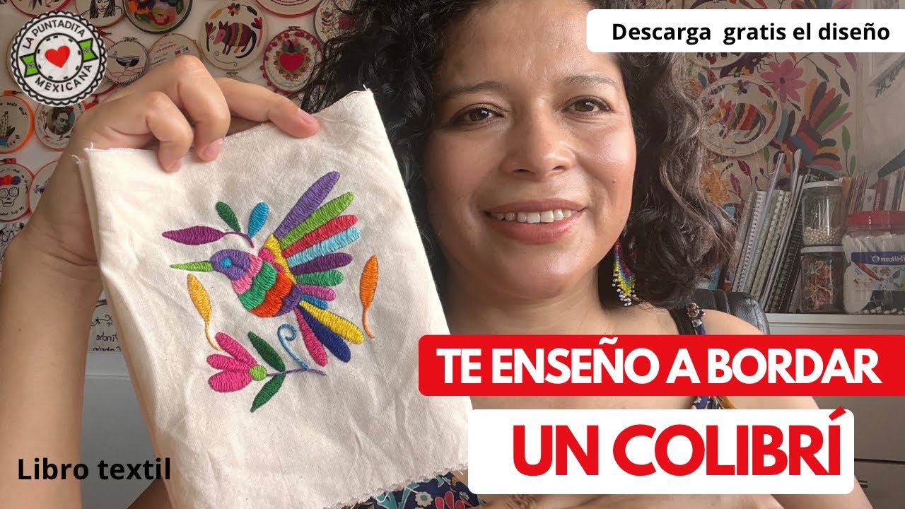 Libro textil ✨(el colibrí)#bordadomexicano 