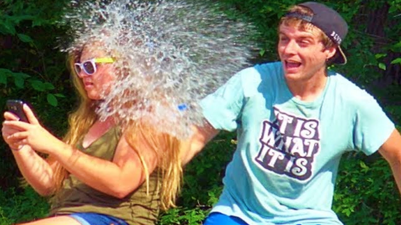 Throwing Water Balloons At Girls Prank