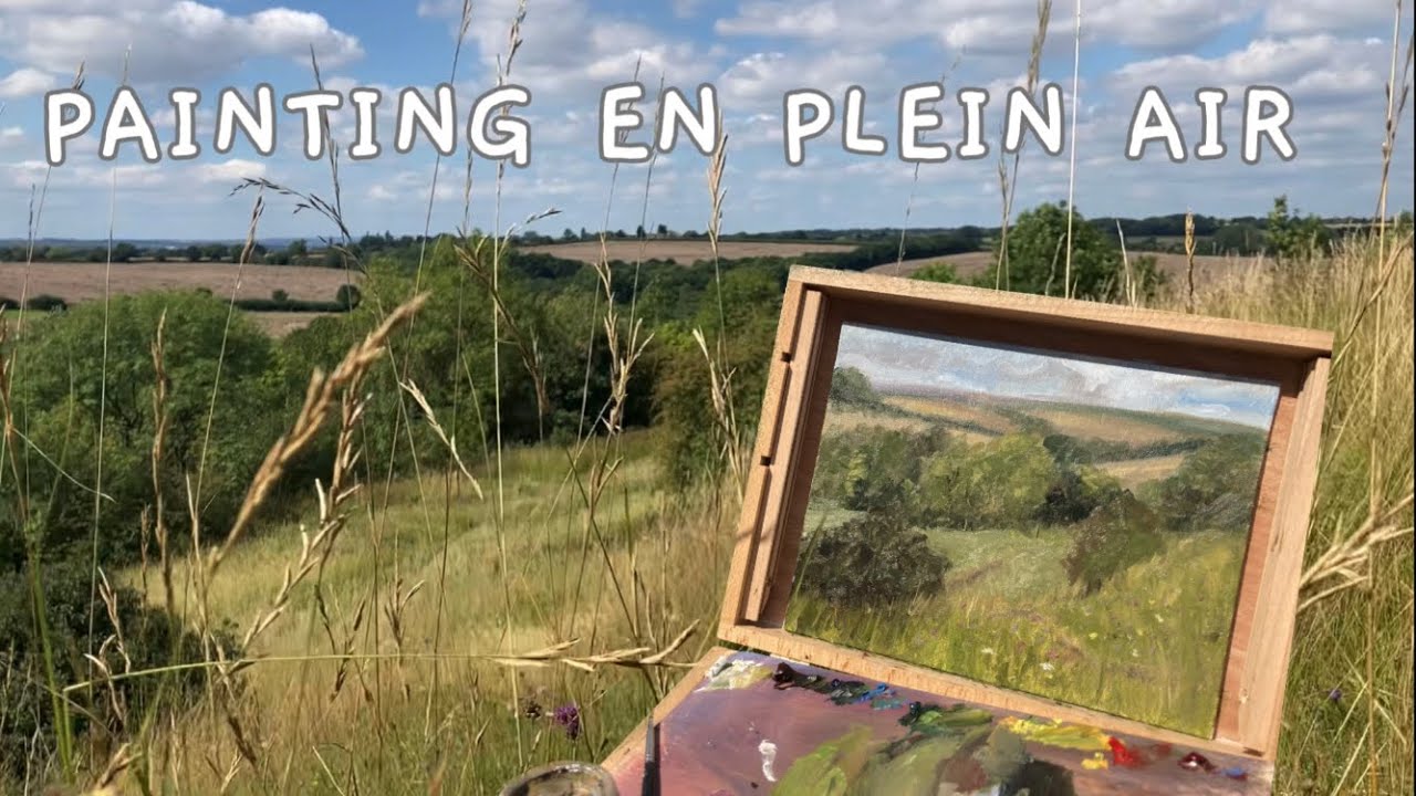 My First Plein Air Painting || Oil painting outside || Landscape oil painting