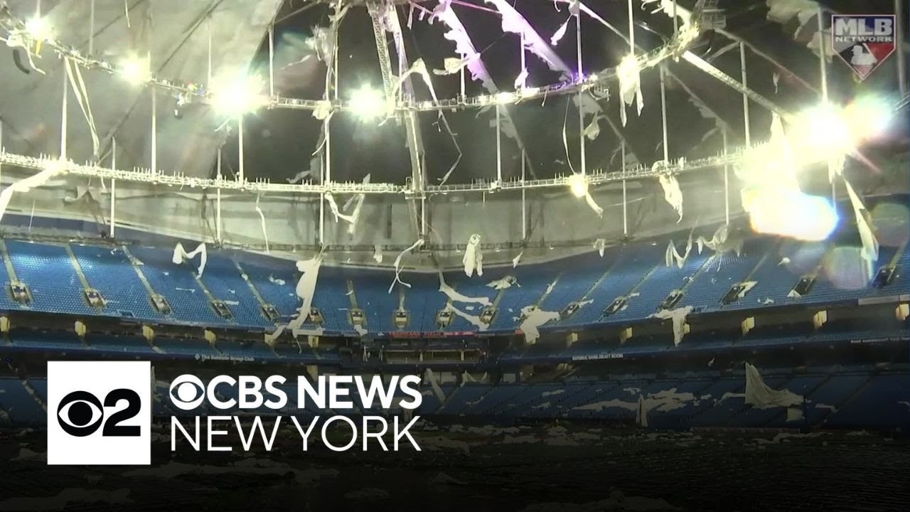 Hurricane Milton rips roof off Tropicana Field