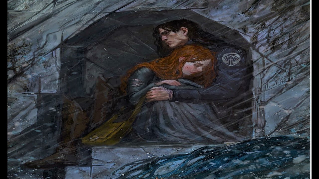 Shallan and Kaladin in the storm. The Stormlight Archive, Brandon Sanderson