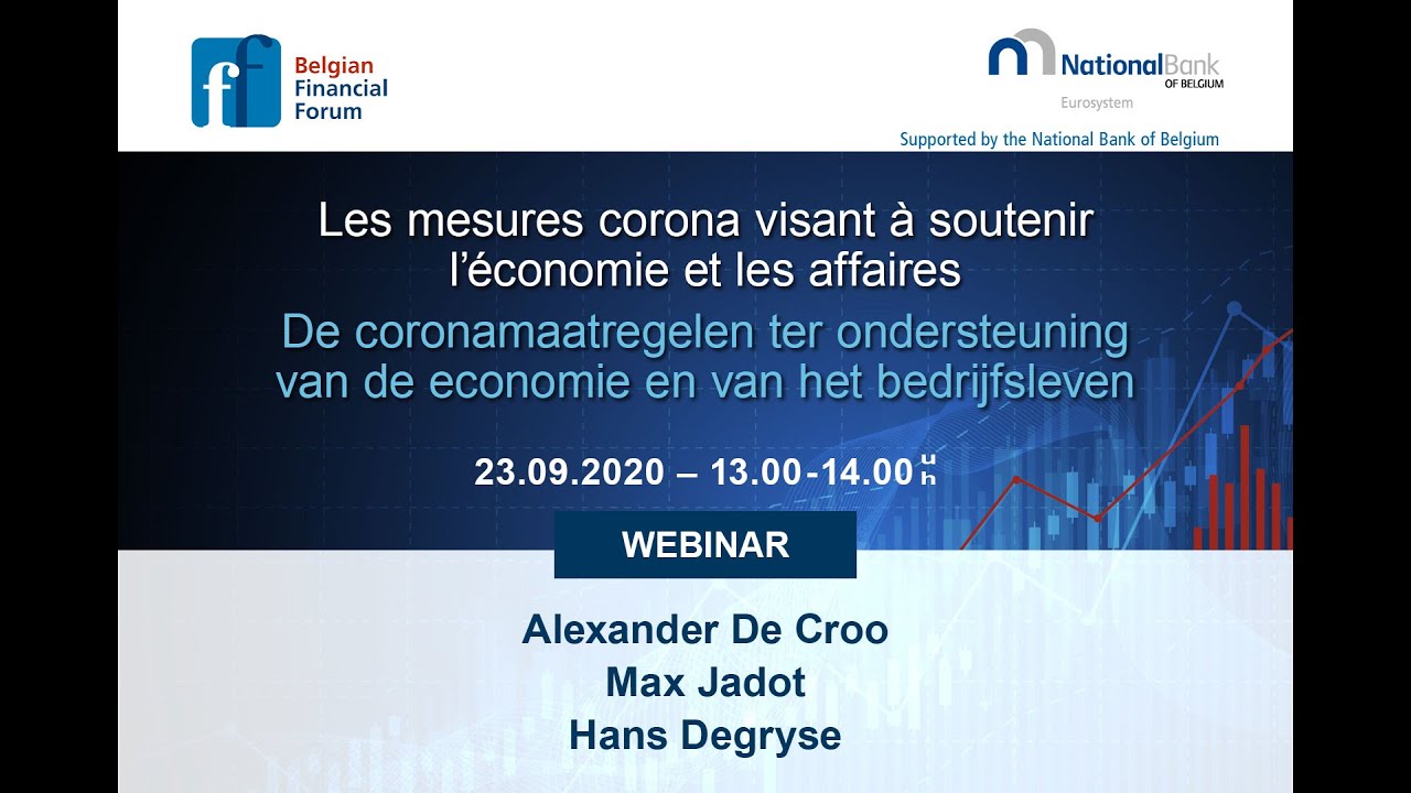 Webinar - De coronamaatregelen ter ondersteuning van de economie en van het bedrijfsleven