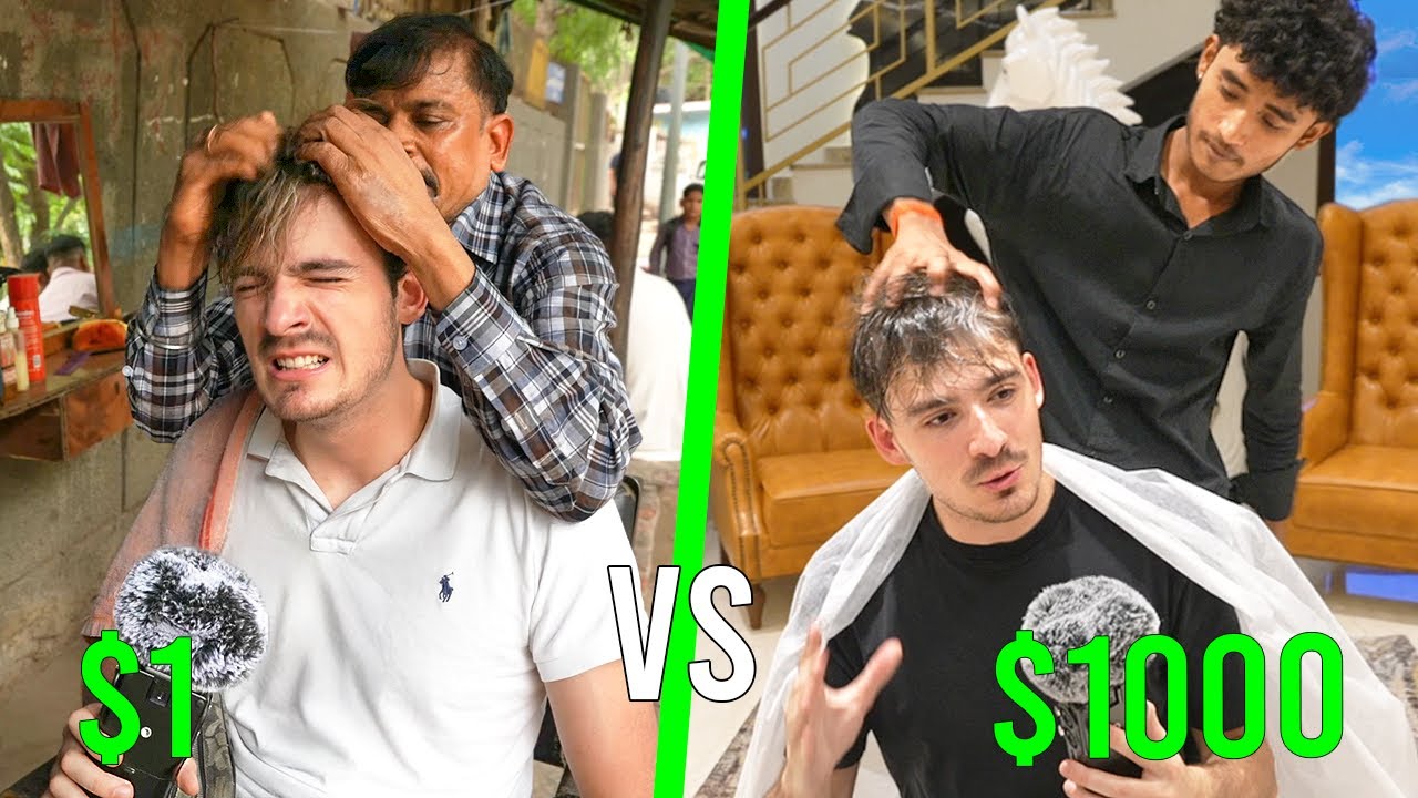 $1 Indian Head Massage VS $1000 Indian Head Massage [ASMR]