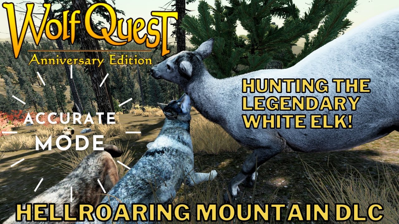 How to take down the white elk And SURVIVE to TELL THE TALE! Accurate Mode [WolfQuest DLC]