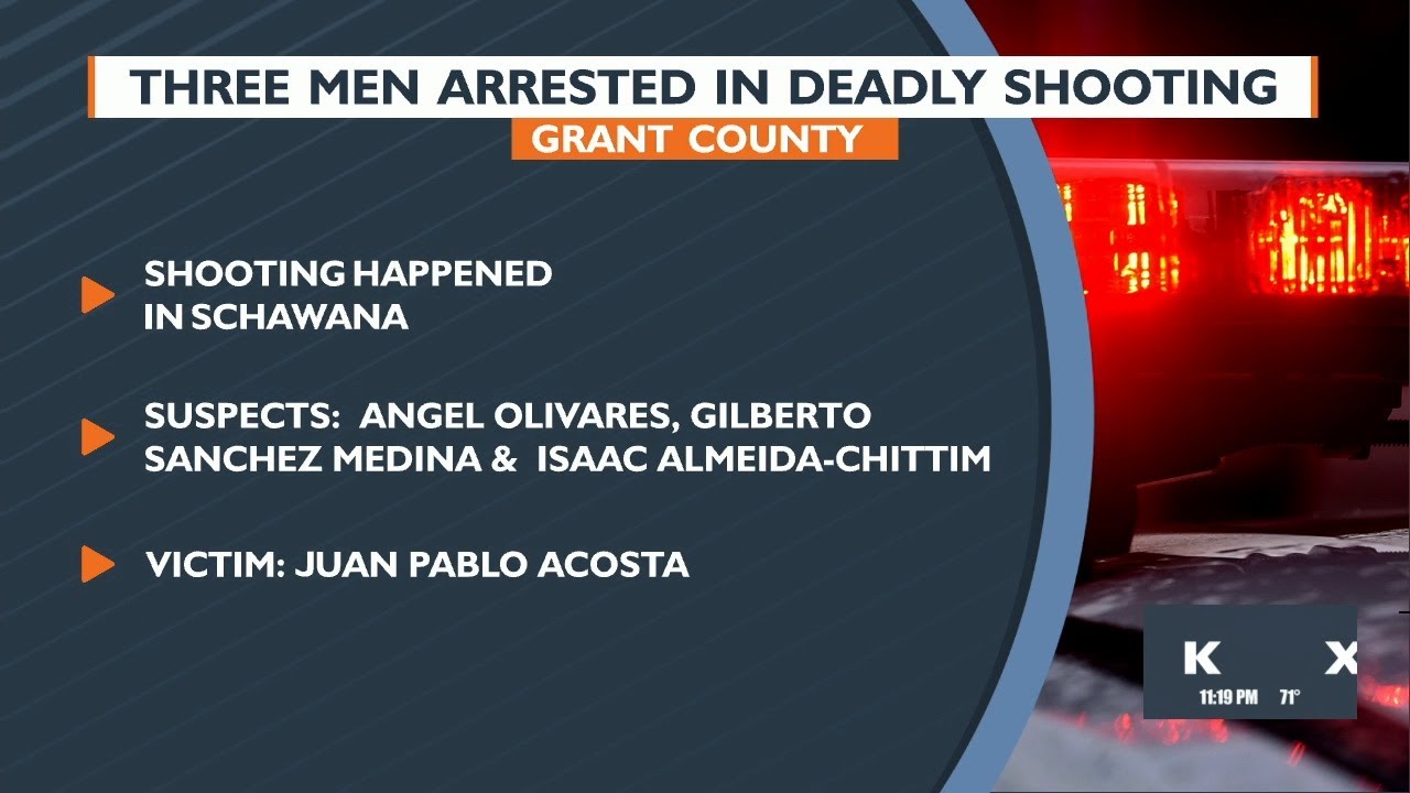 Three men arrested in deadly shooting in Grant County