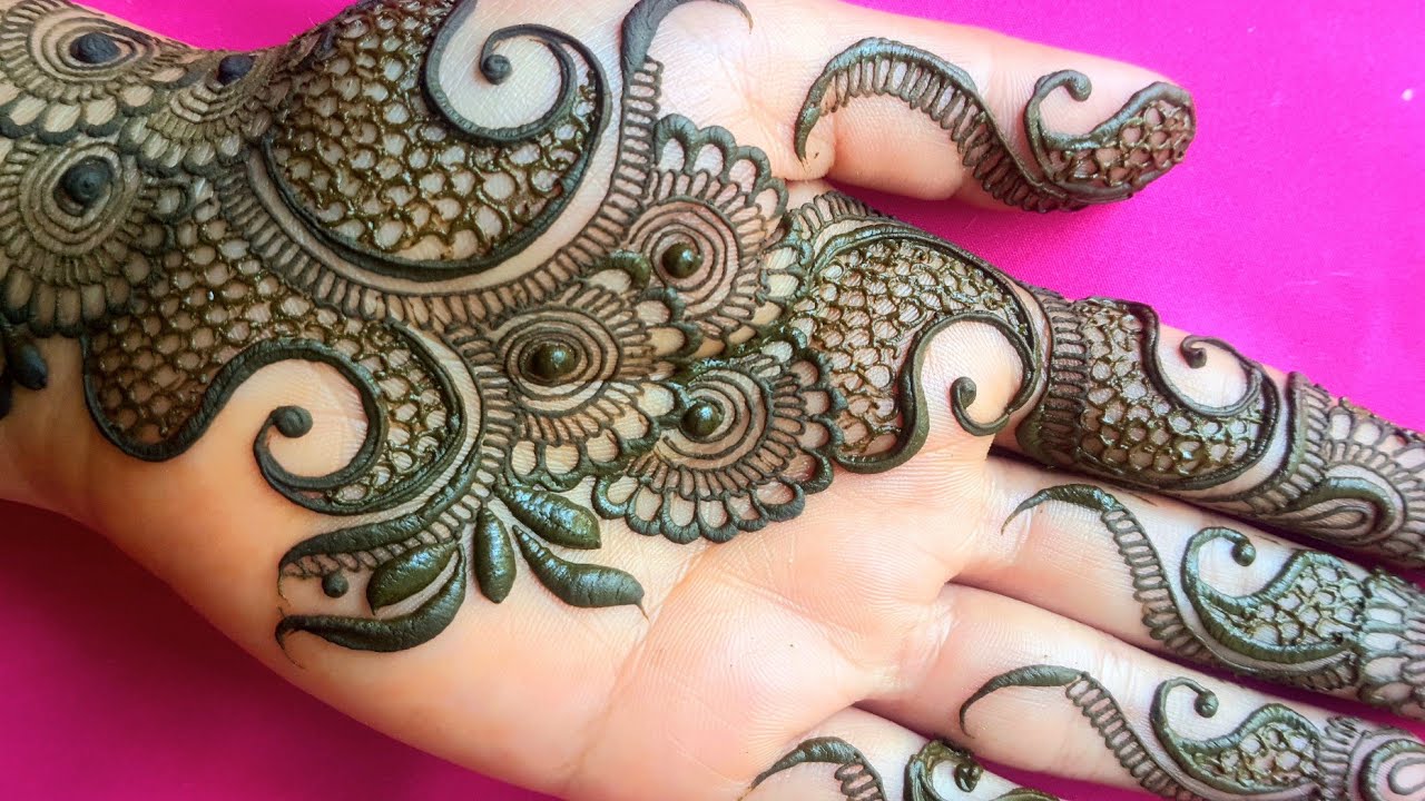 Very beautiful stylish front hand mehndi design | easy arabic mehndi | mehndi ka design | Mehndi ..