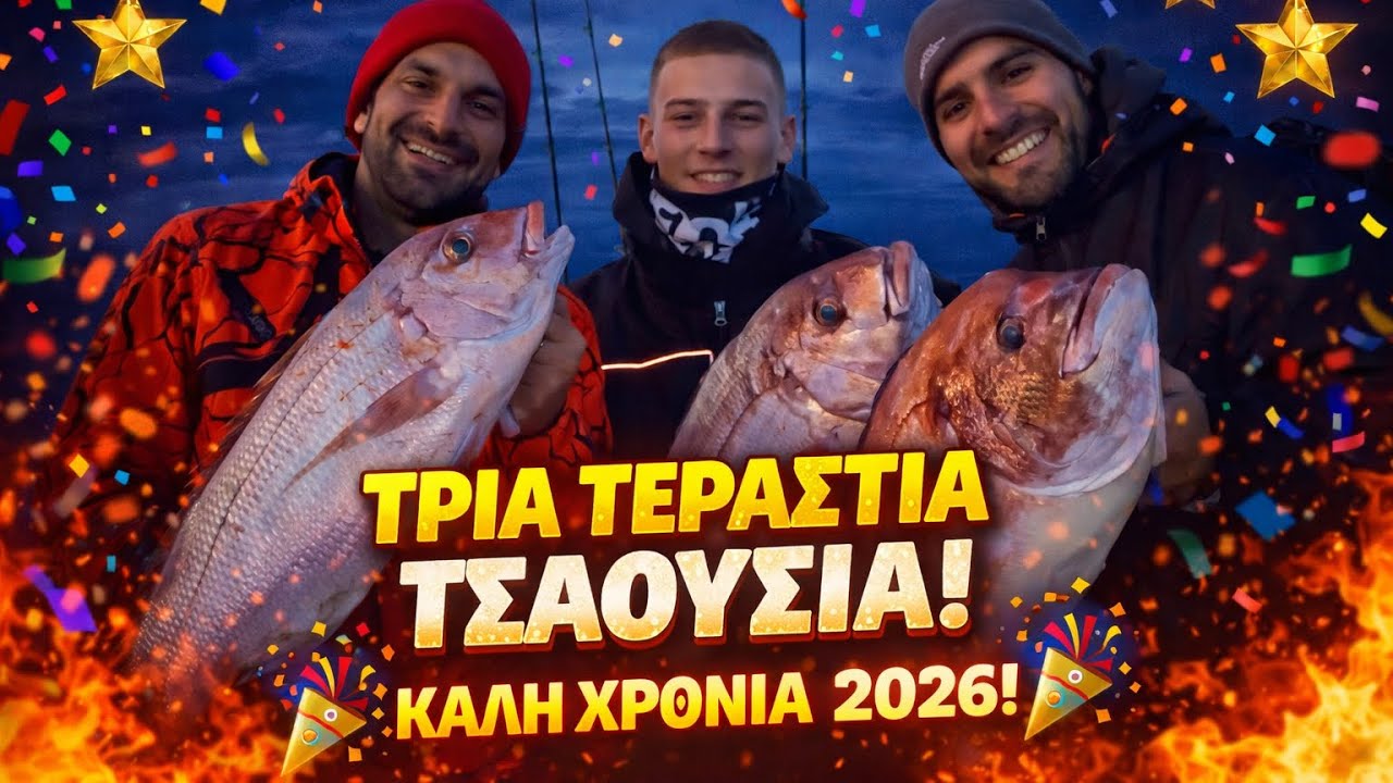 Κορωνατο 👑👑 ψαρεμα  με 3 ΤΣΑΟΥΣΙΑ (pink dentex fishing)