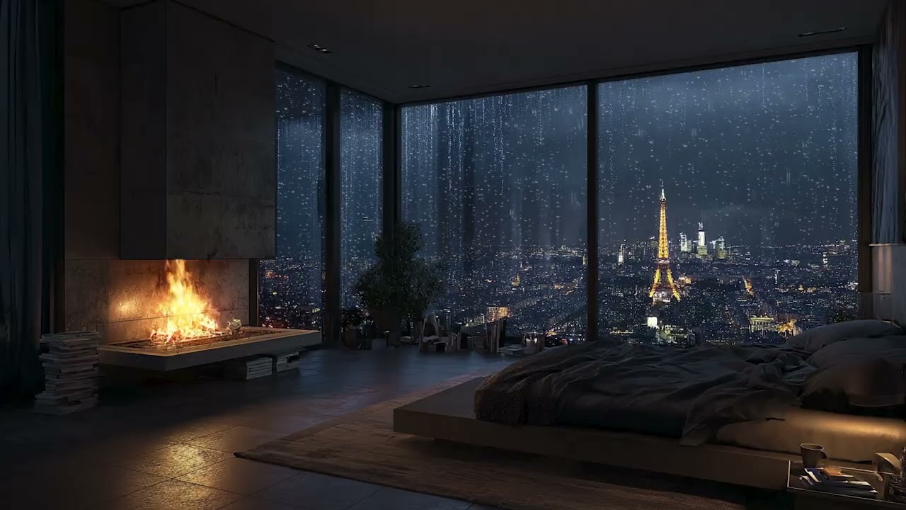 Cozy Rain & Fireplace Sounds 🌧️🔥 Warm Ambience for Deep Sleep