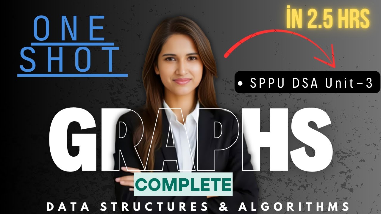 DSA Complete GRAPHS in Just 2.5 Hrs 🔥| SPPU Unit-3 | Super Easy Explanation | Data Structures & Algo