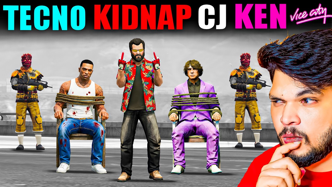 Techno Gamerz Kidnaps Ken & CJ 😱 | Tommy’s Tank Returns to Vice City in GTA 5 🔥