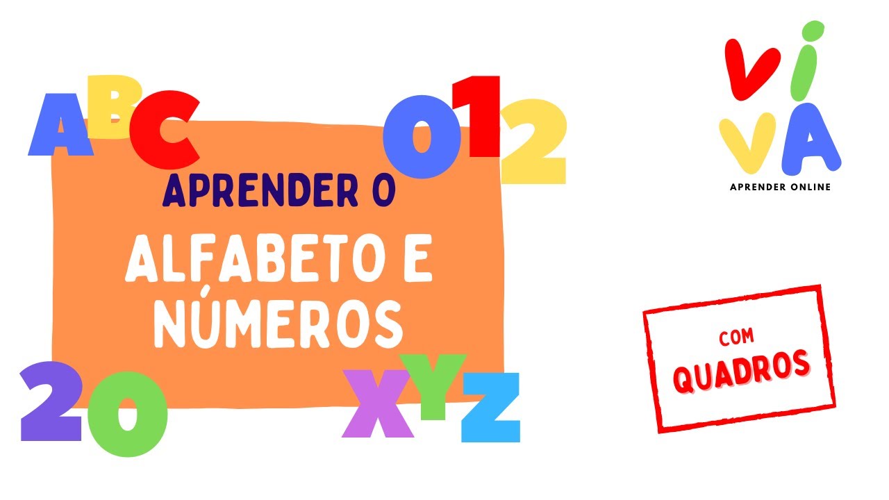 Aprender o Alfabeto, Números e Contar, com Quadros | Método visual com associação de palavras