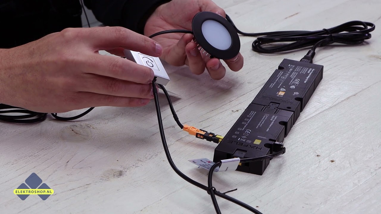 Hafele Meubel inbouwspots zwart set dimbaar - Elektroshop.nl