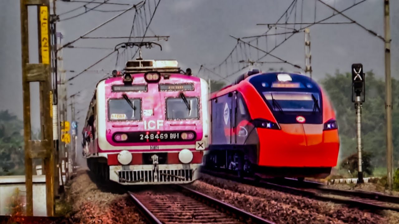 Sleeper Vande Bharat & ICF Pinkey ⚡🚆 | Full Speed Railgate Skip 🔥