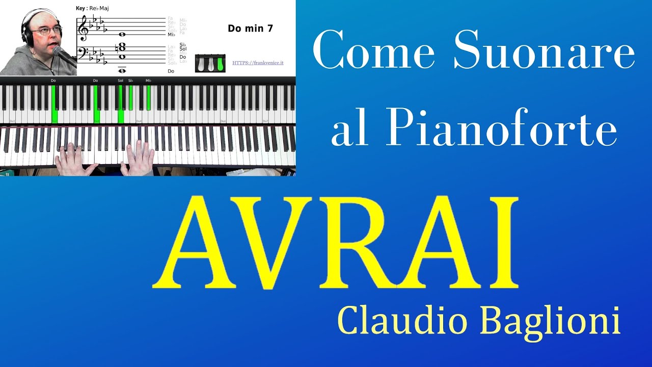 Come suonare al pianoforte Avrai di Claudio Baglioni | TUTORIAL