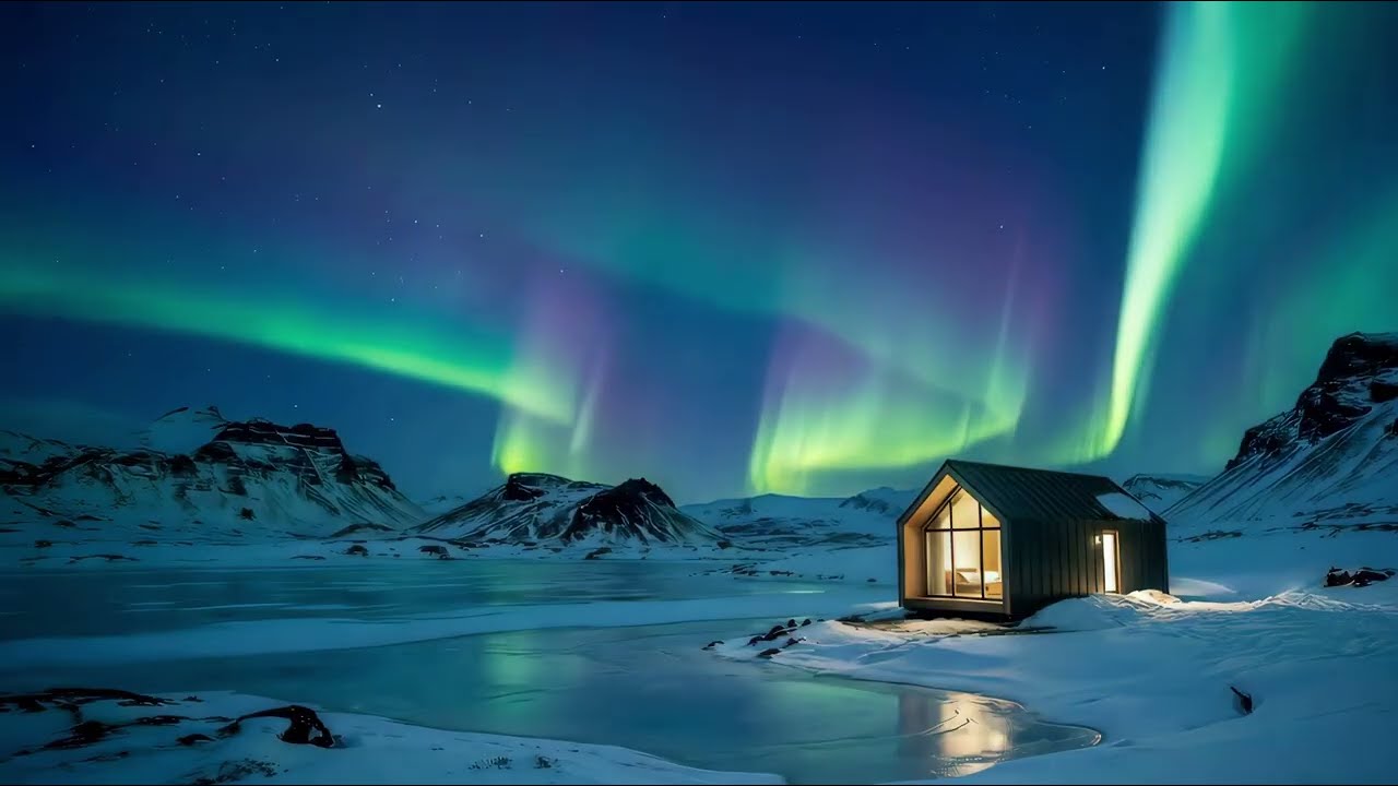 [힐링영상][힐링음악] 신비로운 오로라 와 감성음악 3시간 4KㅣRelaxation Aurora Borealis