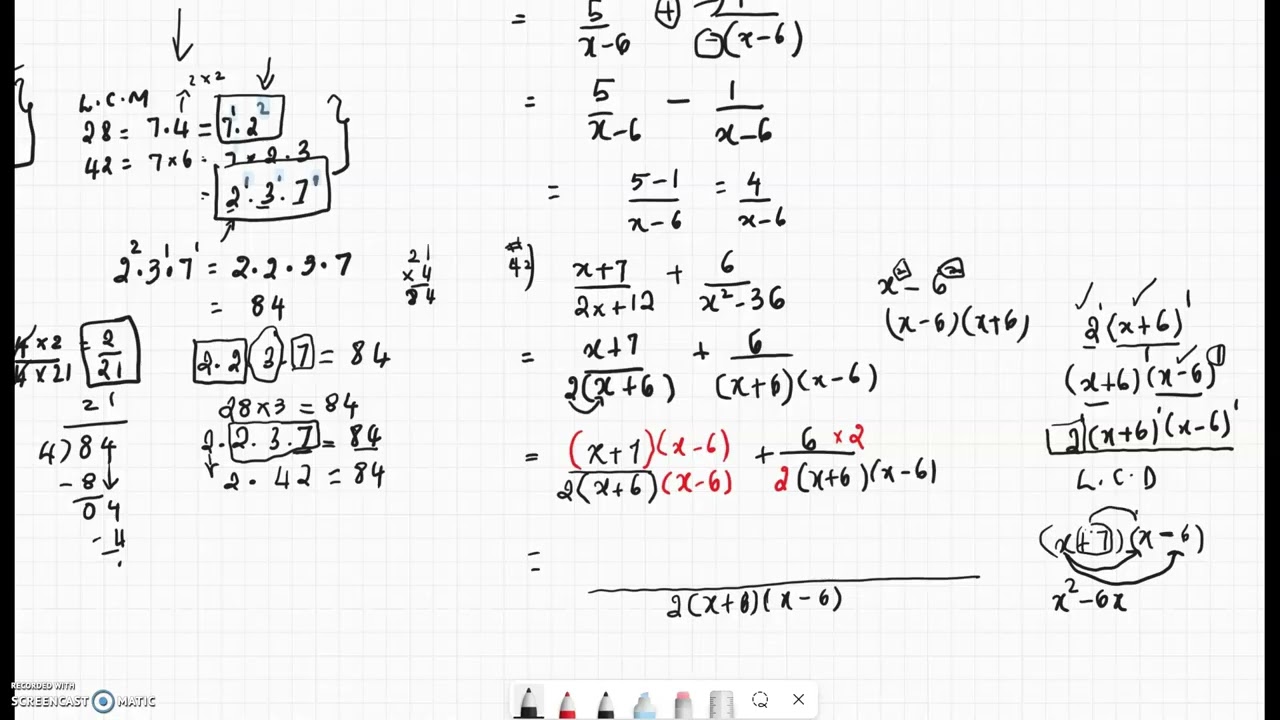 MTH100 Section 6.3 Add&Subtract Rational Expressions Part 2
