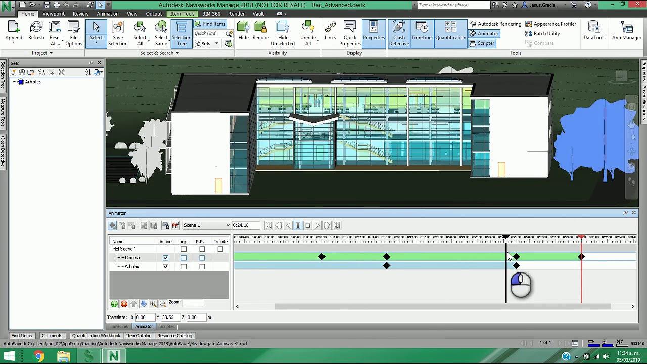 NavisWorks - 7.01 Animación de modelo