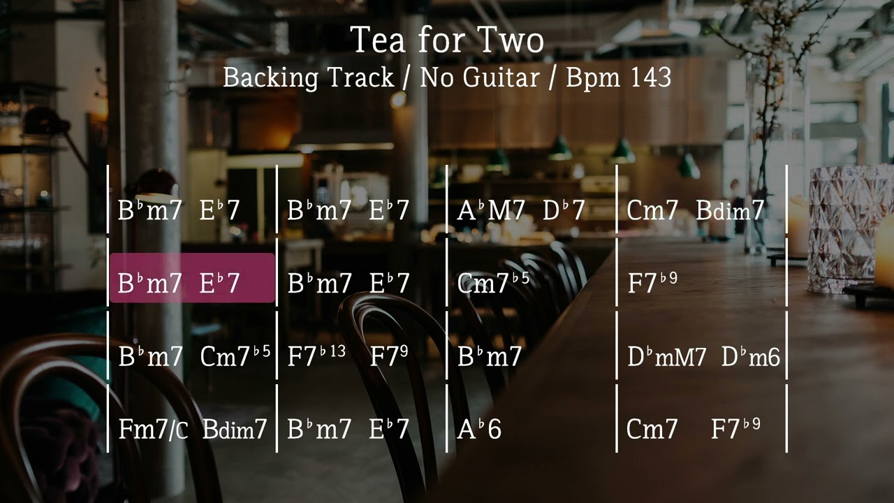 Tea for Two / Backing Track / No Guitar / Bpm 143