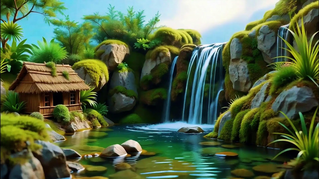Relaxing Music Gentle Water Flow| Nature Scene for Inner Peace