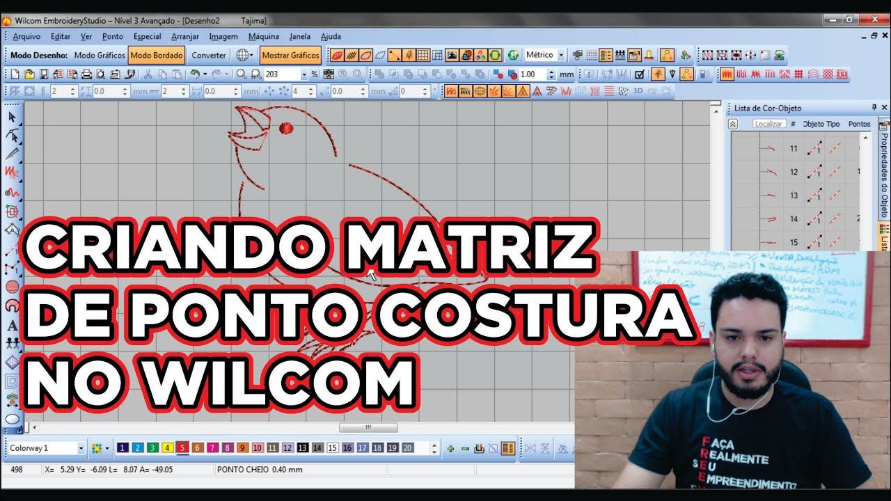 COMO CRIAR MATRIZ DE PONTO COSTURA NO WILCOM