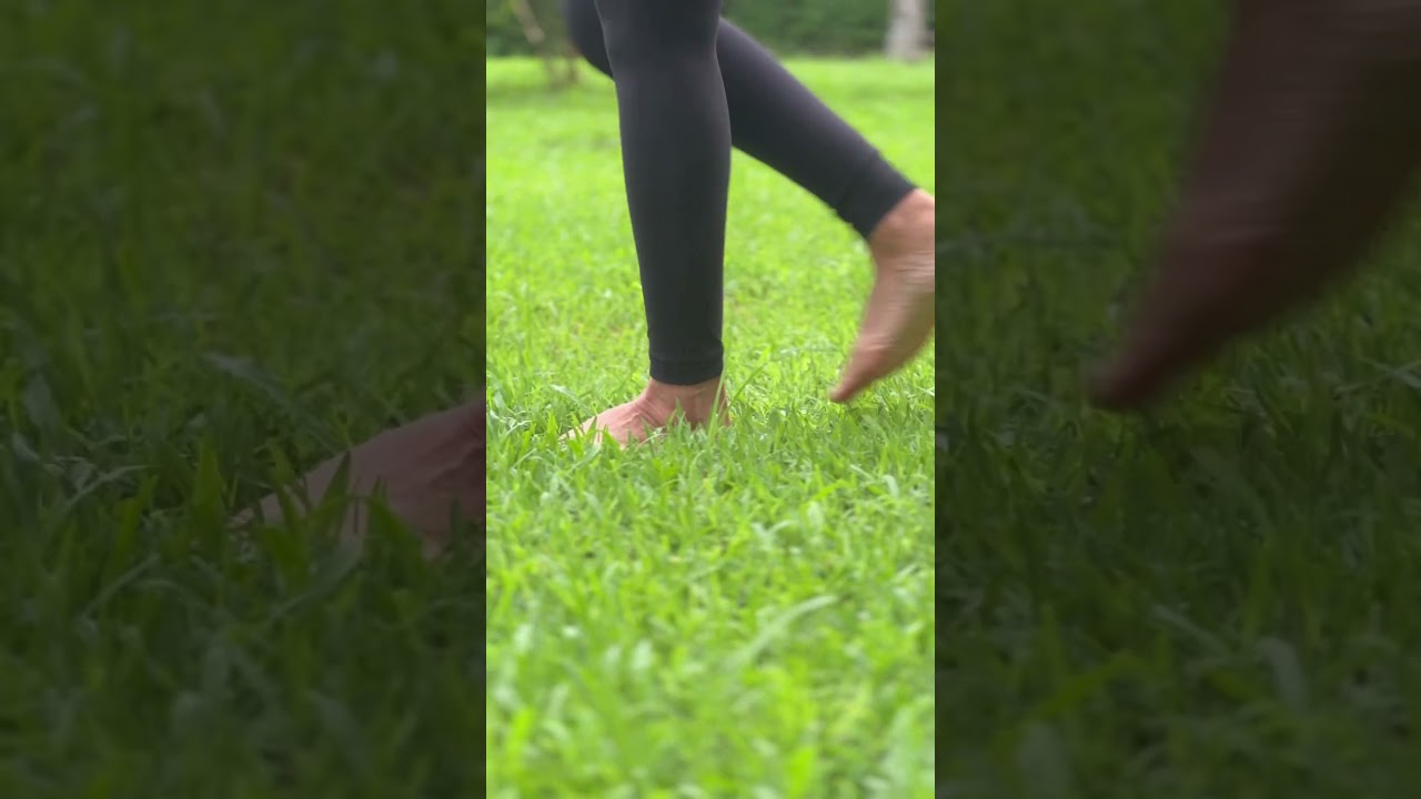 Walk barefoot on the grass for health