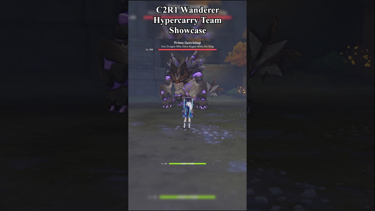 C2R1 Wanderer Hypercarry VS Primo Geovhishap  #genshinimpact #zhongli #wanderer