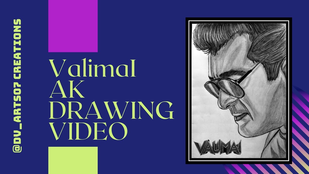 ValimaI Ajith Kumar Drawing Video#valimai #beast #thalaajith #thalapathy #thala #thalapathyvijay #ak