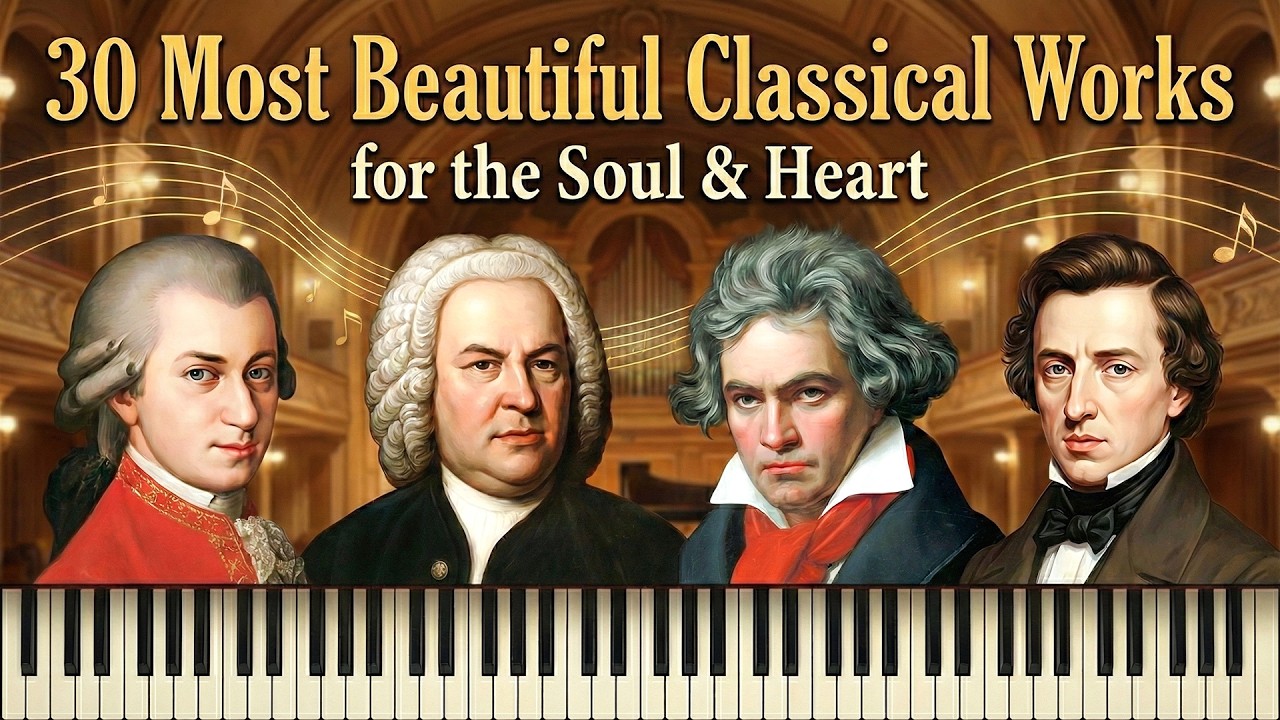 30 of THE MOST beautiful CLASSICAL works for the Soul and Heart 🎶 Mozart, Bach, Beethoven, Chopin