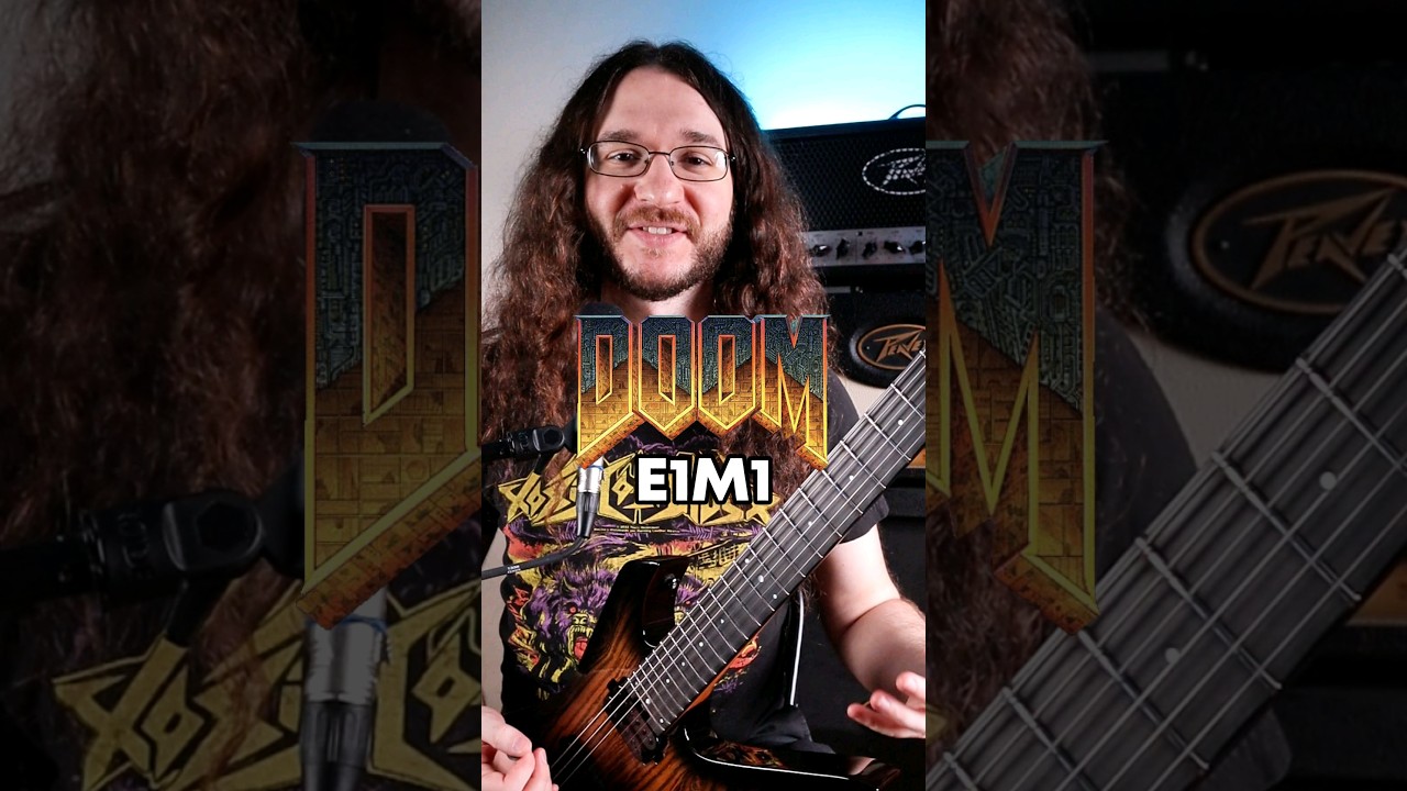 DOOM - E1M1 - At Doom's Gate #metal #guitar #guitarlesson